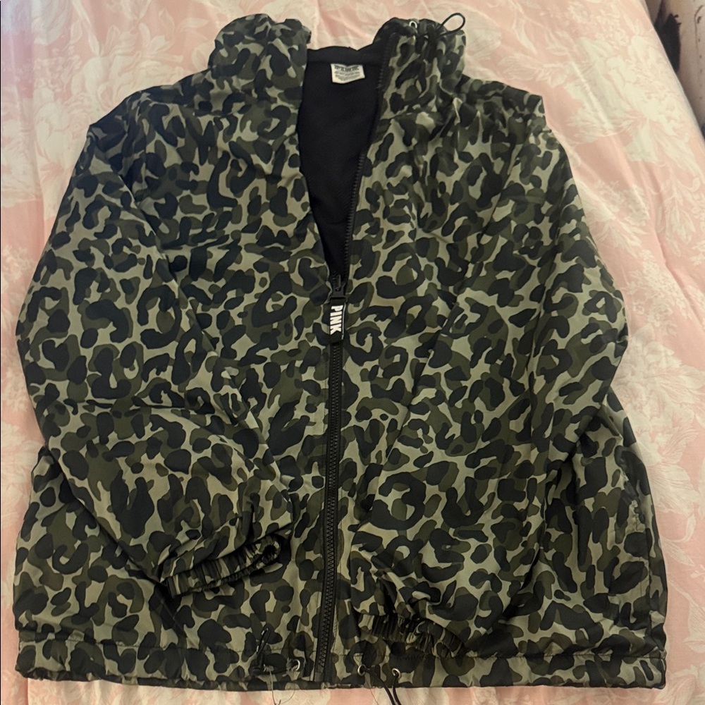 Victoria's Secret Black and Green Camo Jacket